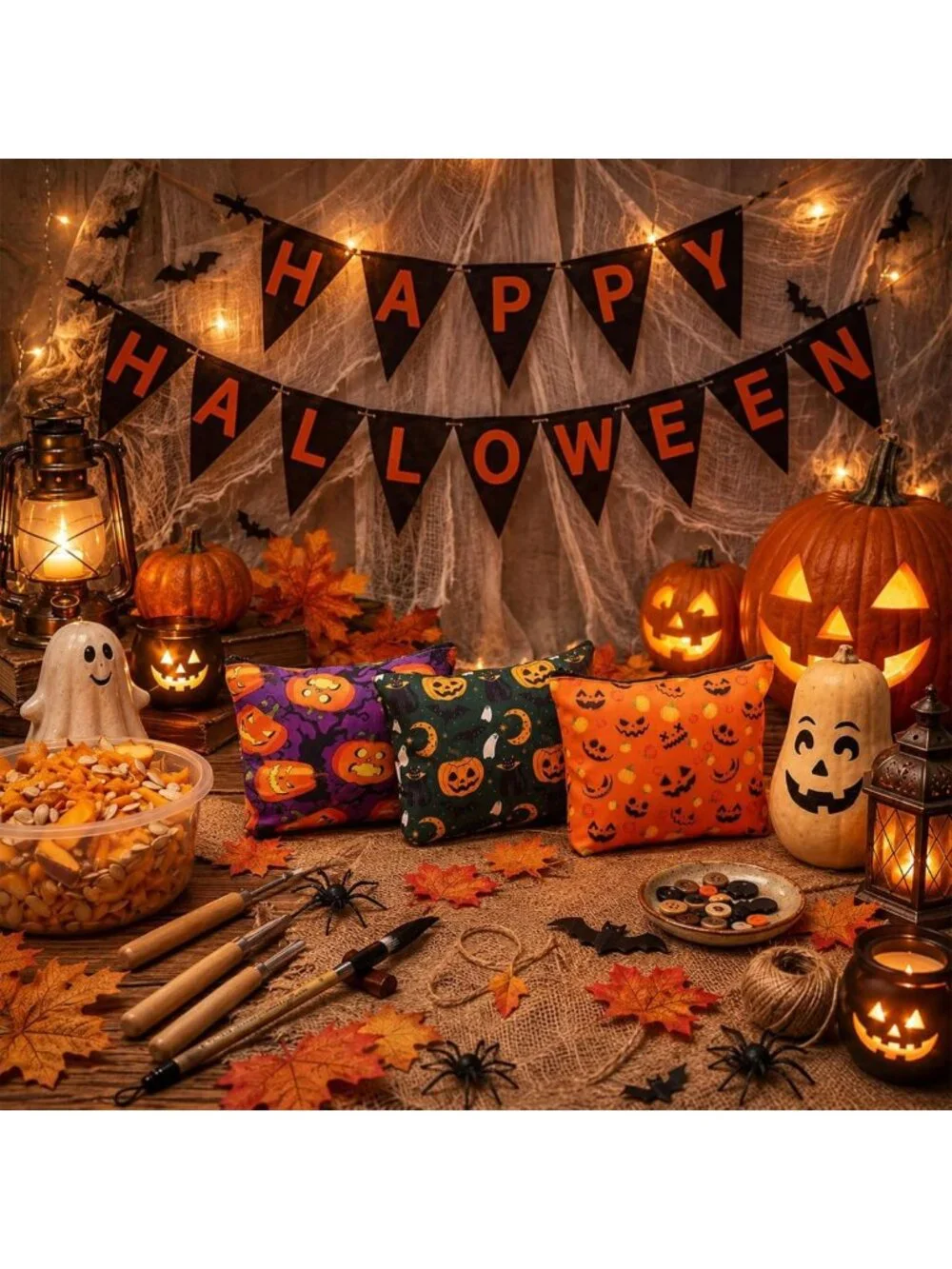 48 Pcs Halloween Makeup Bags Set | Bulk Party Favors & Gift Bags